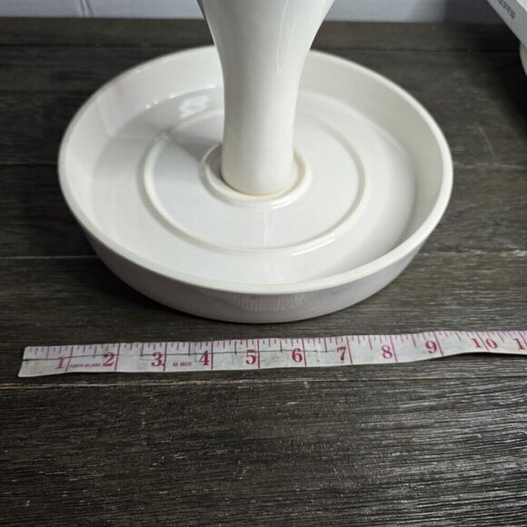 Rae Dunn Artisan Happy Spring Cake Dessert Stand Plate Platter Easter Dinner - Picture 12 of 13